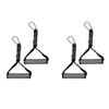 2x 2pc GoFit Power Band Pull Handle w/ Carabineer Workout Exercise Black/Grey