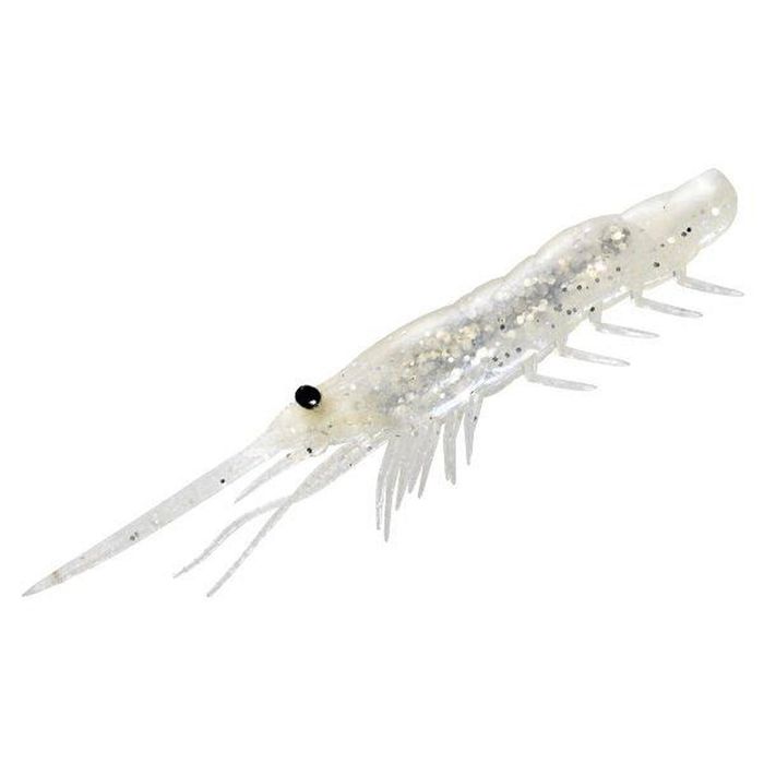 Magbite Snatch Bite Shrimp 4" Soft Plastic Fishing Lure 07 Pearl Shrimp