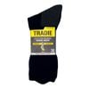Tradie Men's Black Work Cotton Blend Crew Socks 3 Pack Size 11-13