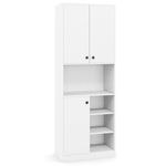 Costway 166cm Kitchen Cabinet 3 Doors Buffet Sideboard White