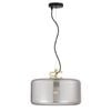 Telbix Korova Modern Pendant Hanging Lamp Light Glass Metal Brass Matt Smoke