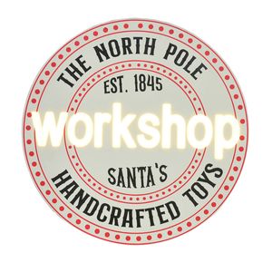 Gibson Gifts Santa's Workshop LED Wall Hanging Plaque Home Decor 36x36cm