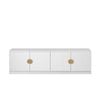 European Cabinetry Vj Panel Half Moon Brass Bucharest TV Unit White