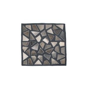 Multi-Purpose Animal Hide Stone Patch Grey with Woollen Fleece Reverse