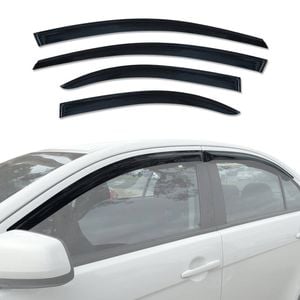 AUSGO Weather Shields for Mitsubishi Lancer Sedan 2007-2017 Weathershields Window Visors Wind Deflectors