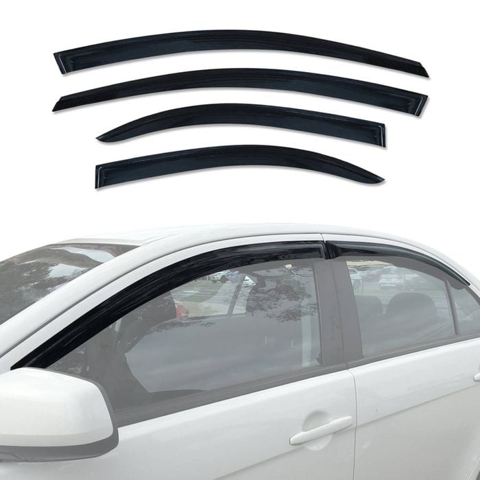 AUSGO Weather Shields for Mitsubishi Lancer Sedan 2007-2017 Weathershields Window Visors Wind Deflectors