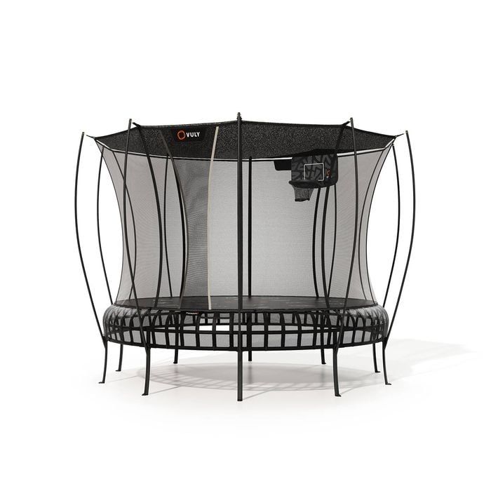 VULY Thunder 2 Large 13ft Springless Trampoline with Enclosure - Round Kids Trampolines With Shade Cover & Basketball Hoop