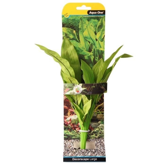 30cm Large Amazon Broad Leaf Aquarium Plant Silk For Fish Tanks And Aquariums by Aqua One