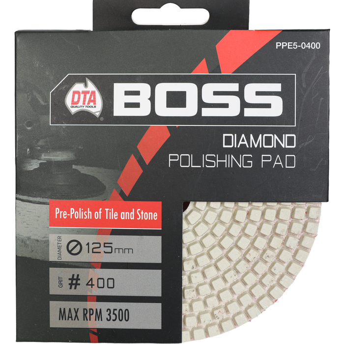 DTA Boss 125mm Diamond Polishing Pad 400 Grit