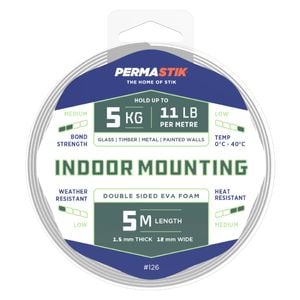 Permastik 12mm x 5m Indoor Mounting Tape Roll