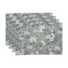 4pc J.Elliot Home Nordhem Table Placemats Set 33x48x0.2cm Blue/Grey Floral