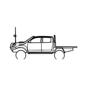 Ignite Laser Toyota Hilux Silhouette Metal Wall Art Rustic Metal 15.7inch/40cm