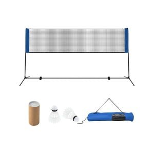 Costway 4.2m Tennis Net Badminton Volleyball Pickleball W/2 Shuttlecocks & Carrying Bag Blue