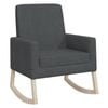 vidaXL Rocking Chair Dark Grey Fabric Armchair Living Room Relaxing Seating