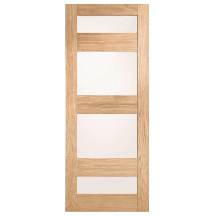 Corinthian Moda White Oak Translucent Glass Internal Door AMODG13 - 820mm x 2340mm x 35mm