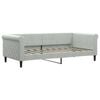 vidaXL Day Bed Single Size 2-in-1 Single Sleeper Sofa Couch Light Grey Velvet