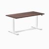 Desky Dual Softwood Sit Stand Desk White Frame 150cm