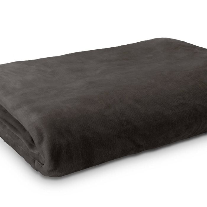 Ardor Boudoir Lucia Luxury Plush Velvet Blanket Double Bed Charcoal