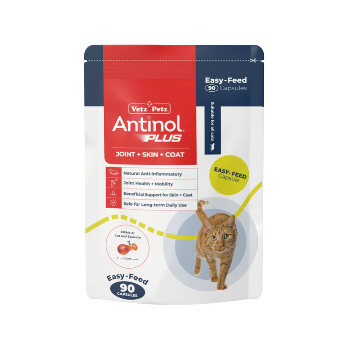 Antinol Plus Easy-Feed Capsules For Cats - 90 Capsules
