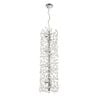 Telbix Lerida Modern Pendant Hanging Lamp Light Metal Crystal Chrome Clear Gloss