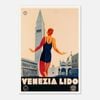 Galrie Venezia Lido Italy Vintage Travel Poster - Perfect Wall Art for Home or Office, Poster Only, 50 x 70cm (20 x 28inch)