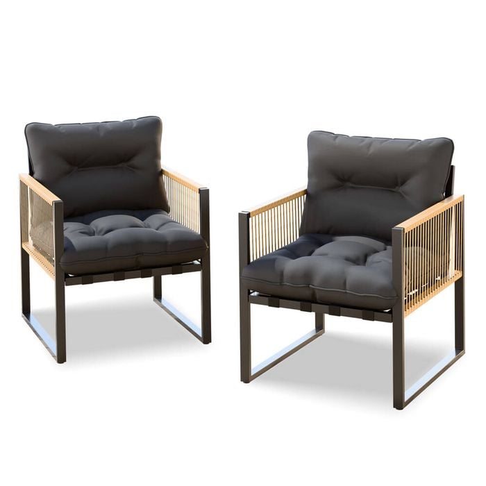 ALFORDSON 2x Armchair Lounge Chair Grey