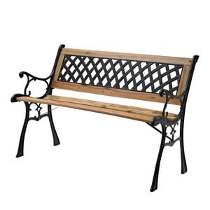 Mimosa Cast Iron Back Timber Bench