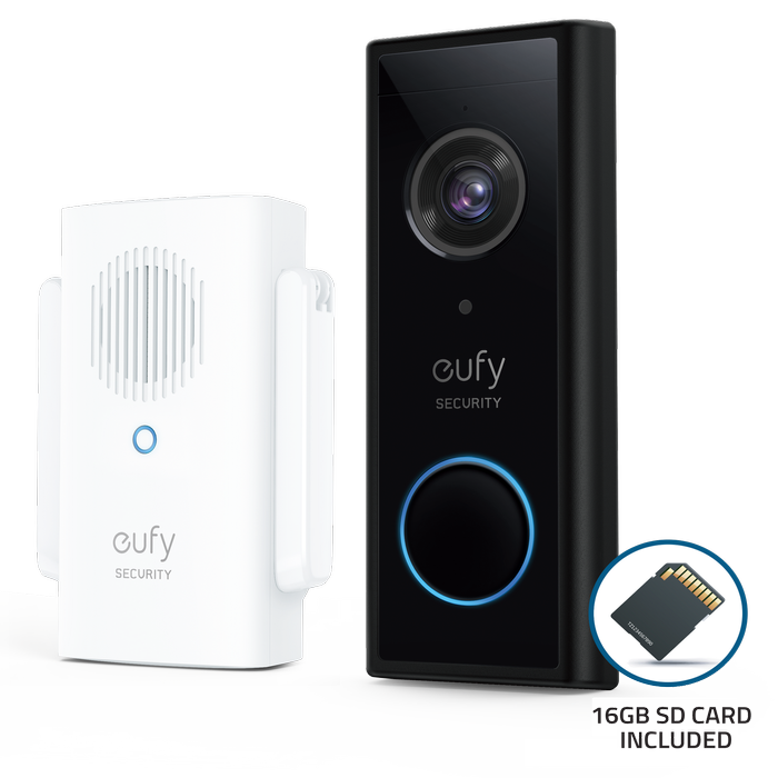 Eufy Video Doorbell 1080P with Mini Repeater and 16GB SD Card