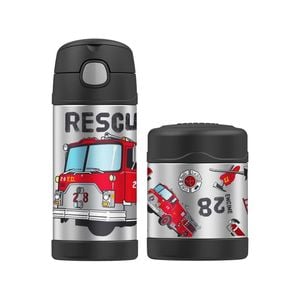 Thermos Funtainer 290Ml Food Container + 355Ml Drink Bottle Firetruck