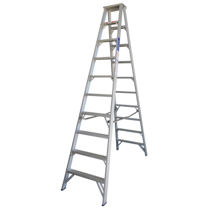 Indalex 3.0m 180kg Pro Series Industrial Aluminium Double Sided Step Ladder