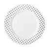 12x 6pc Partyware Heavy Duty Durable Dinner Plates Set 260mm Silver Dot