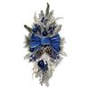 Christmas Wreath Rustic Double Pinecone Decor [Blue]