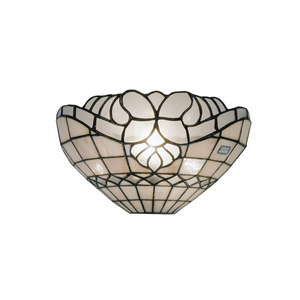 G&g Vienna Flush 1 Light Tiffany Wall Light