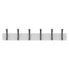 Mode 6 Black Hooks on White Board Hat and Coat Rack