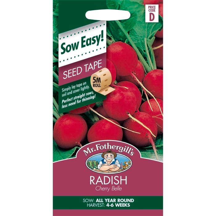 Mr Fothergill's Radish Cherry Belle Seed Tape