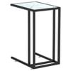 vidaXL Computer Side Table White Marble Tempered Glass Couch Coffee End Table