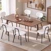 Advwin Dining Chairs Set of 6 Kitchen Chairs Velvet Beige