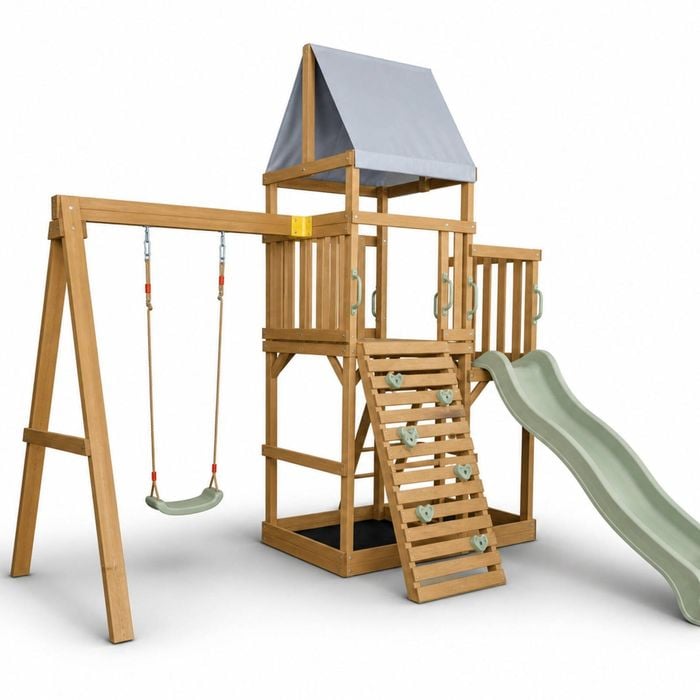 Georgia Swing Fort - Sage Slide & Accessories