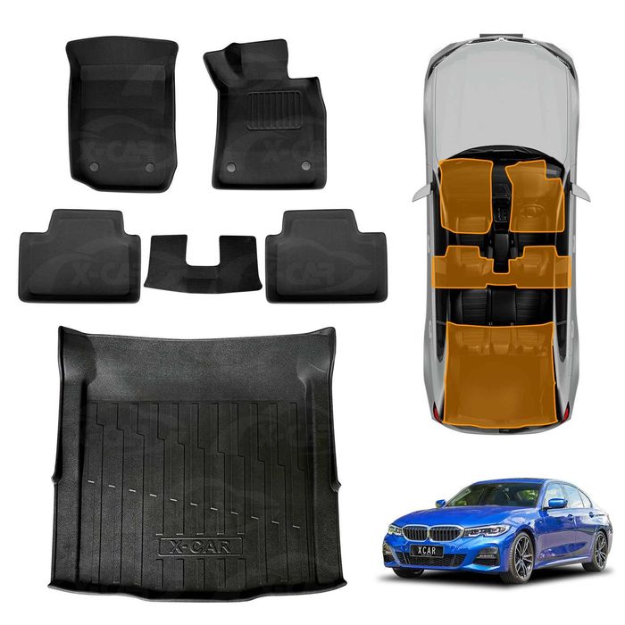 Floor Mats Boot Liner for BMW 3 Series & M3 Sedan 2019-Onwards  Cargo Car Trunk Luggage Tray