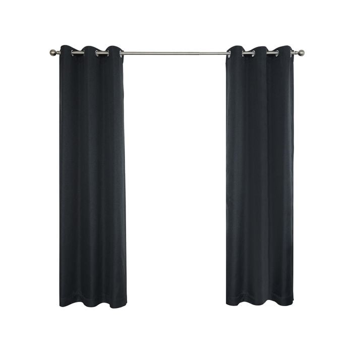 Windoware 240 x 223cm Charcoal Urban Room Darkening Eyelet Curtain - 1 Pack