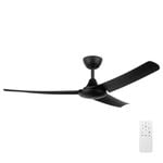 Brilliant 132cm Black Matt Duque 3 Blade DC Ceiling Fan With Remote