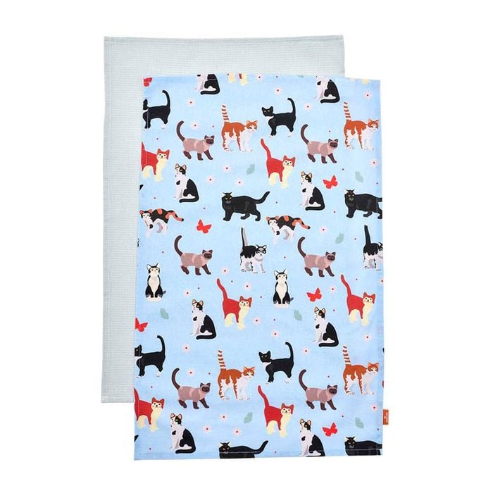 Ambrosia Set Of 2 Novelty Tea Towels - Cats