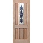 Woodcraft 2040 x 820 x 40mm Entrance Door Hamlett Bevelled Blue TG Mirror TG10BB