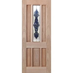 Woodcraft 2040 x 820 x 40mm Entrance Door Hamlett Bevelled Blue TG Mirror TG10BB