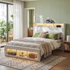 Artiss Queen Bed Frame with Charging Station LED White