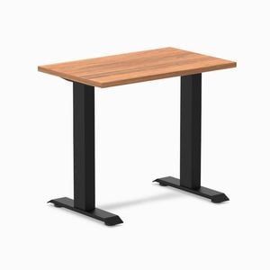 Desky Fixed Height Mini Prime Oak Desk 800x500mm Matte Black Leg
