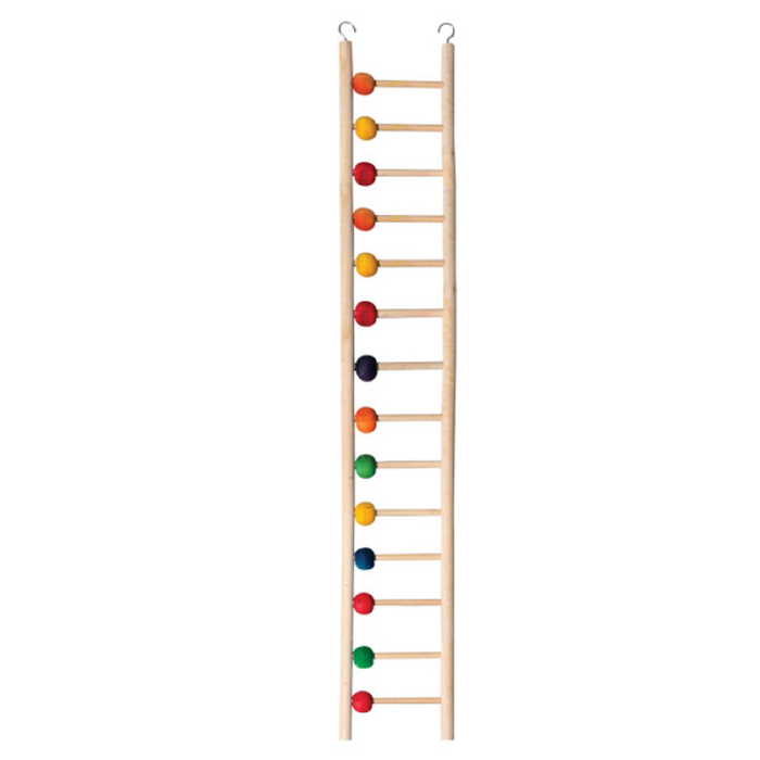 Avi One Bird Toy Wooden Ladder 14 Rung W/beads (22912)