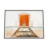 Galrie Premium Lifeguard Stand at Imperial Beach - Perfect for Safety and Style, Black Frame, 50 x 70cm (20 x 28inch)