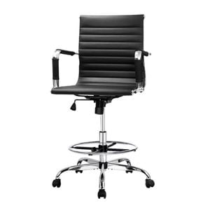 Artiss Black PU Leather Drafting Office Chair