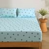 Dreamaker Pippa Polka Dot Fitted Sheet Set Sky Queen Bed